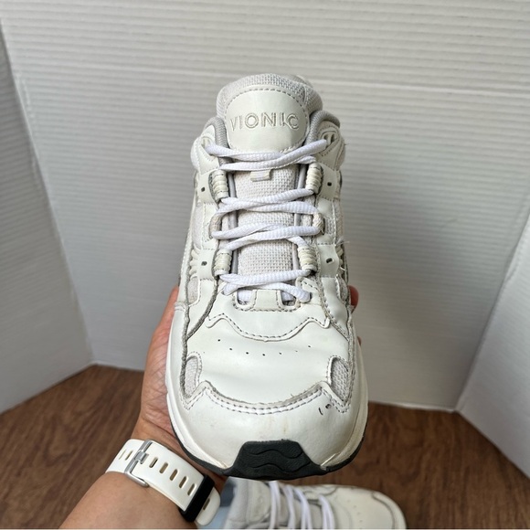 Vionic 23walk White Leather Walking Athletic Shoes Size 9 - Picture 16 of 17